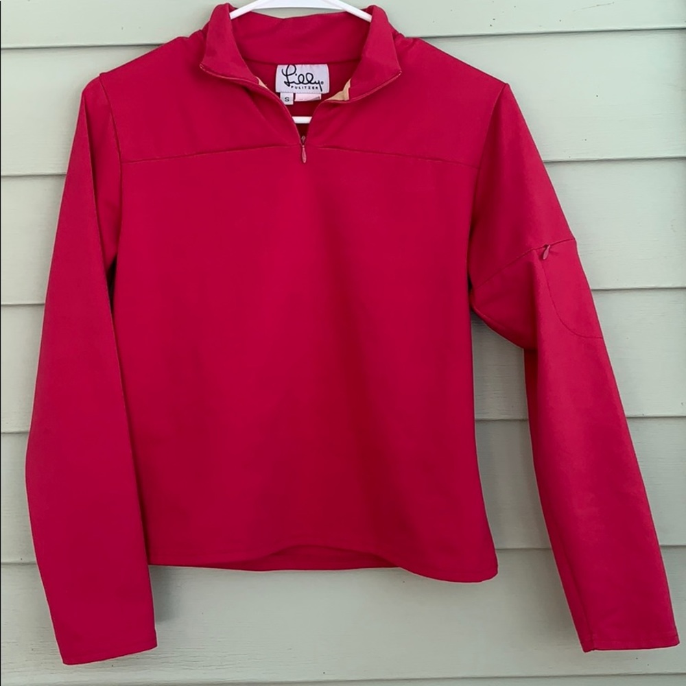 Lilli pulitzer quarter zip pink